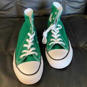 Green Converse All-Star High Tops! Almost new!